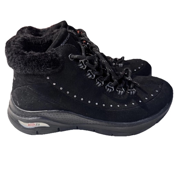 Skechers Womens Size 8 Arch Fit Goodnight Winter & Snow Boots Black - Picture 1 of 7